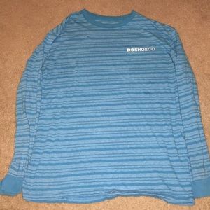 Blue Striped DC Long Sleeve Shirt